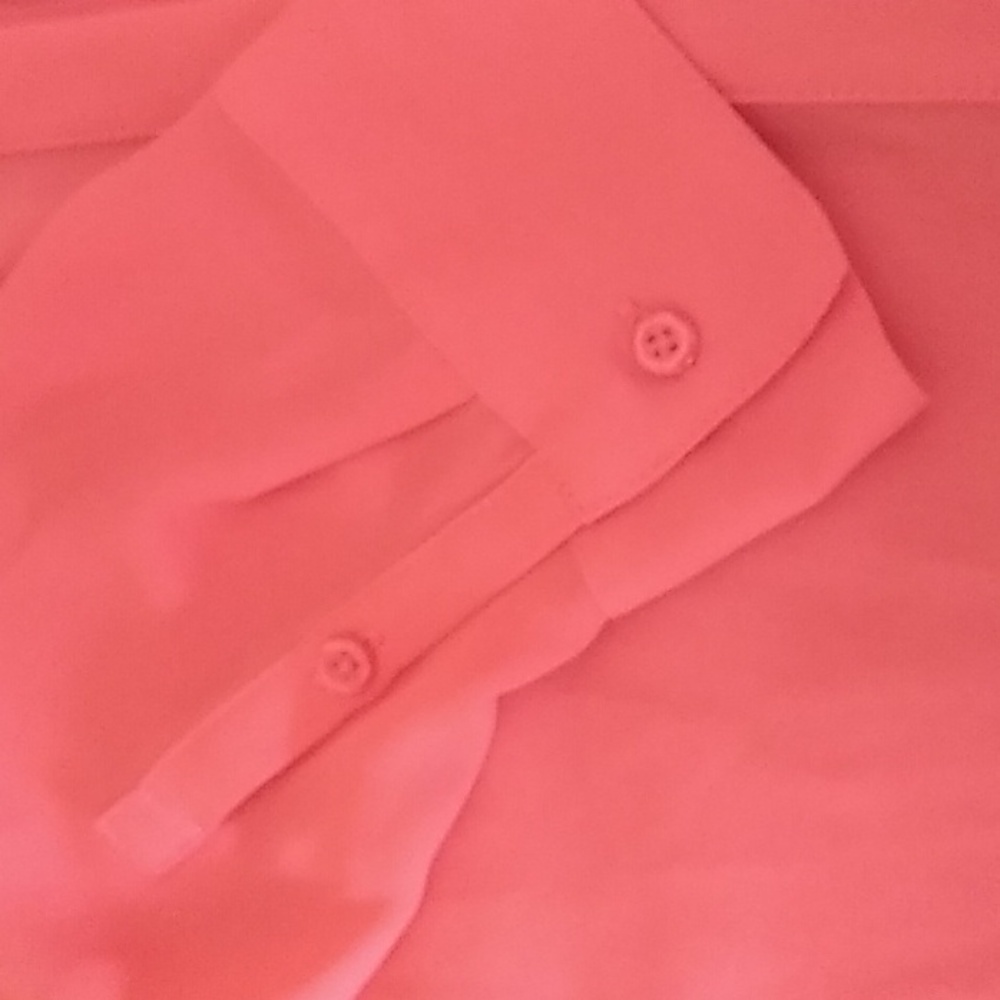 Apt 9 cayenne coral sheer button blouse XLP - Picture 6 of 16